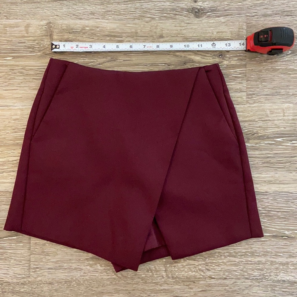 Topshop Satin Envelope Skort